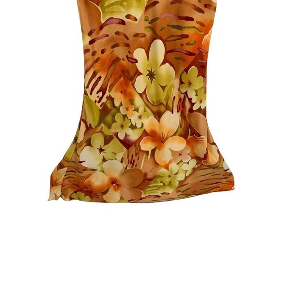 Vintage Hilo Hattie Hawaiian Dress Sleeveless Orange Tropical Flared Bottom XS - Picture 4 of 9
